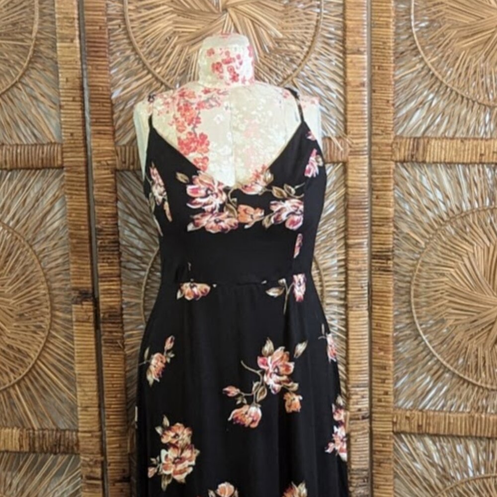 Nine Britton Willow Brushed Knit Floral Maxi Dress EUC Sz XL